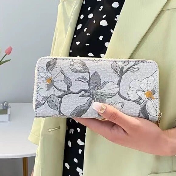 Women’s Floral Long Clutch Wallet - Picture 3 of 4